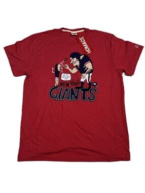 Homage Beavis and Butt-Head Red New York Giants Tri-Blend T-Shirt Adult Size L
